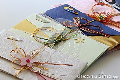 Japanese Money Envelopes Stock Photo