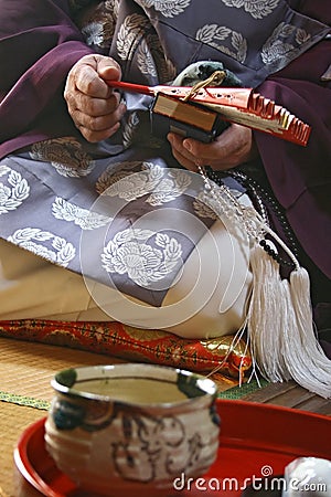 Japanese Monk Stock Photo