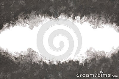 Japanese natural black ink wave abstract or vintage paint waterc Vector Illustration