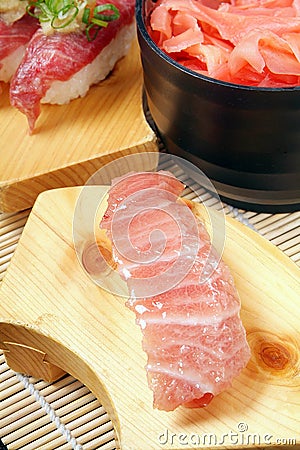 Japanese otoro sushi Stock Photo