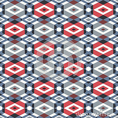 Japanese Overlap Zigzag Diamond Vector Seamless Pattern Vector Illustration