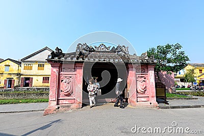 Japanese pagoda (or Bridge pagoda) in Hoi An ancient town Editorial Stock Photo