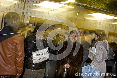 Japanese people new year eve pray temple shrine Editorial Stock Photo