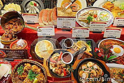 Japanese plastic food Editorial Stock Photo