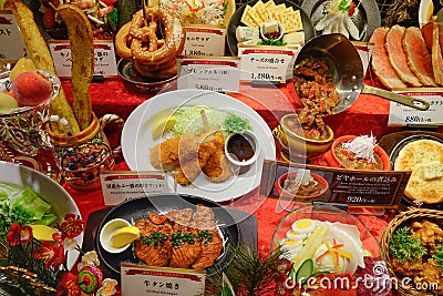 Japanese plastic food Editorial Stock Photo