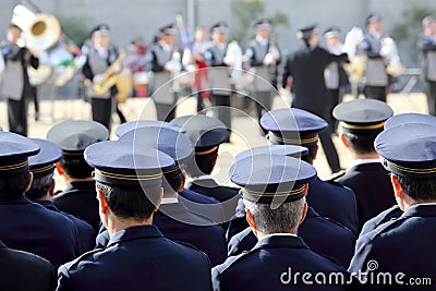 Japanese police ceremony Editorial Stock Photo