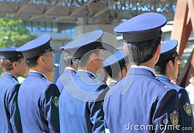 Japanese police officers Japan Editorial Stock Photo