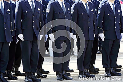 Japanese police officers Editorial Stock Photo