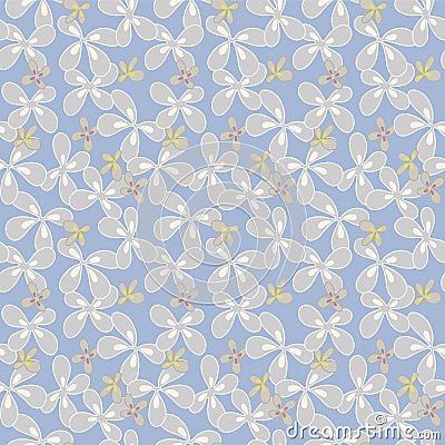 Japanese Pretty Round Petal Vector Seamless Pattern Vector Illustration