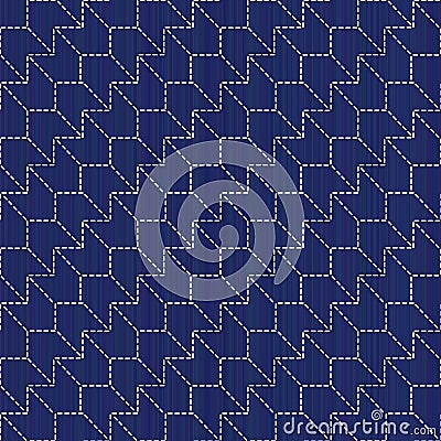 Japanese quilling. Sashiko. Seamless pattern. Vector Illustration