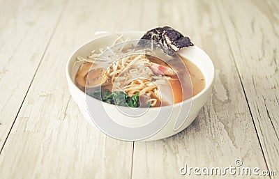 Japanese ramen bowl Stock Photo