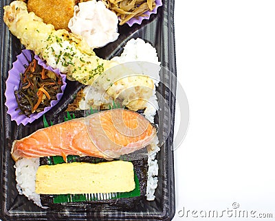 Japanese ready-made lunchbox, Bento Stock Photo