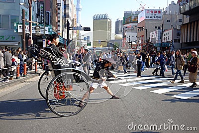 Japanese Rickshaw Editorial Stock Photo