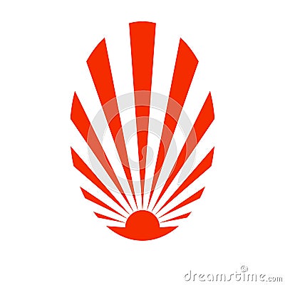 Japanese rising sun symbol, imperial Japan flag, japanese army flag Vector Illustration