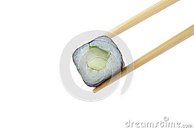 Japanese roll with avocado Stock Photo