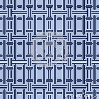 Japanese Round Line Weave Vector Seamless Pattern Vector Illustration