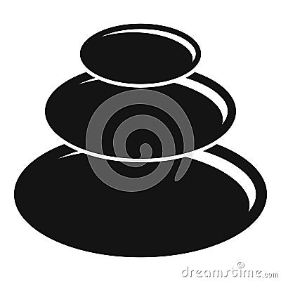 Japanese round stones icon, simple style Vector Illustration