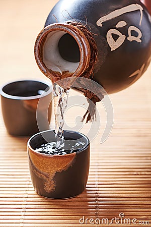 Japanese Sake set Stock Photo