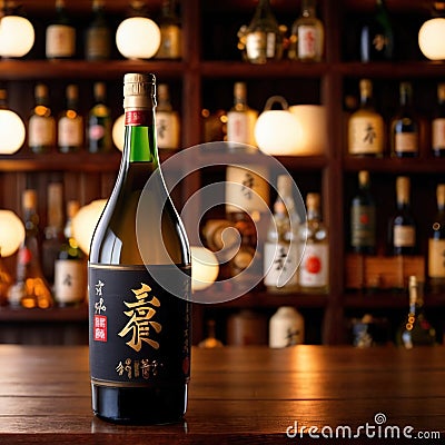 Japanese Sake, traditional Japanese Asian rice wine liquor liquer alcohol beverage Stock Photo