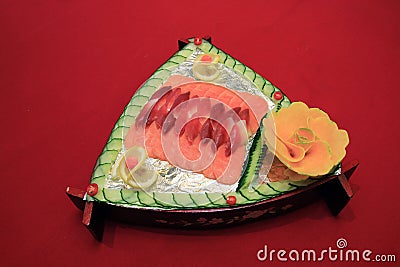 Japanese salmon dish Stock Photo