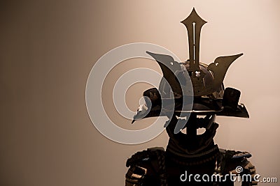 Japanese Samurai Armor shadow Editorial Stock Photo