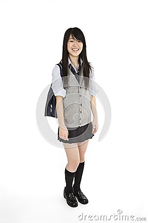 Japanese Schoolgirl Stock Photo