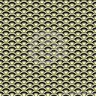 Japanese seamless pattern. Vector art. Vector Illustration