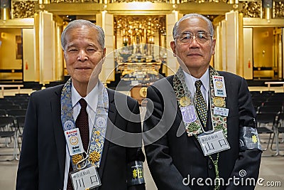 Japanese Senior usher Editorial Stock Photo