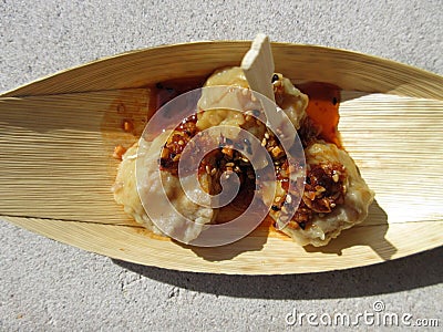 Japanese Shrimp Dumplings Stock Photo