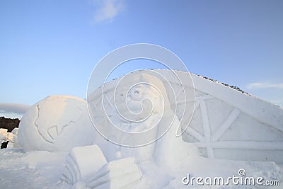 Japanese snow festivals Editorial Stock Photo