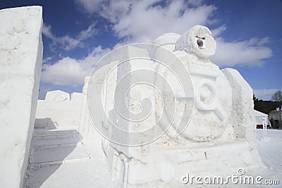 Japanese snow festivals Editorial Stock Photo