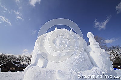 Japanese snow festivals Editorial Stock Photo