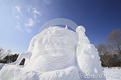 Japanese snow festivals Editorial Stock Photo