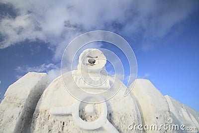 Japanese snow festivals Editorial Stock Photo