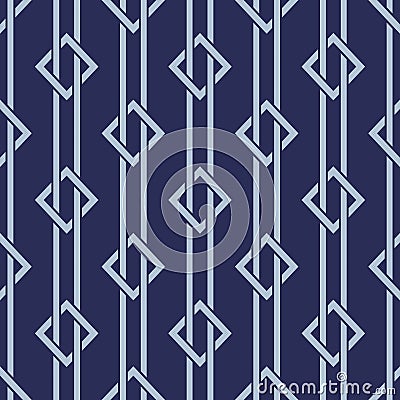 Japanese Square Hole Stripe Vector Seamless Pattern Vector Illustration