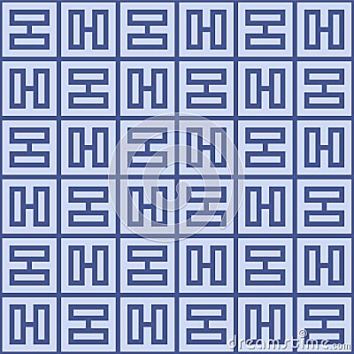 Japanese Square Mosaic Vector Seamless Pattern Vector Illustration