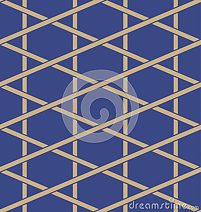 Japanese Star Weaving Vector Seamless Pattern Vector Illustration
