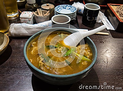 Japanese street food in a Kyoto market Stock Photo