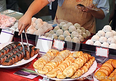 Japanese street food stand Stock Photo