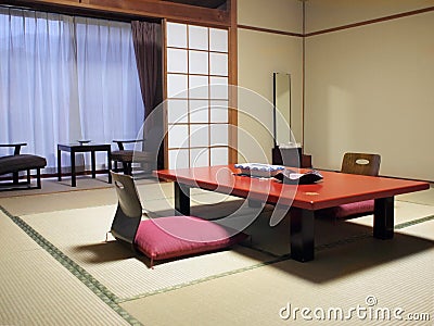 Japanese style living room Stock Photo