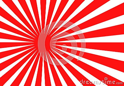 Japanese sun flag vector illustration Vector Illustration