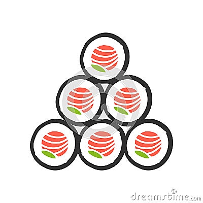 Japanese sushi logo Vector Illustration