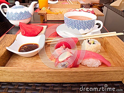 Japanese sushi meal Stock Photo