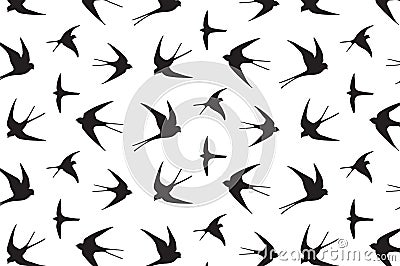 Japanese swallow pattern Vector Illustration