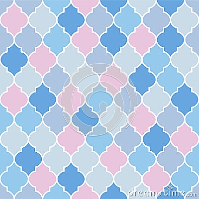 Japanese Sweet Pastel Lantern Mosaic Vector Seamless Pattern Vector Illustration