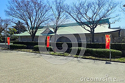 a japanese temple blue sky Stock Photo