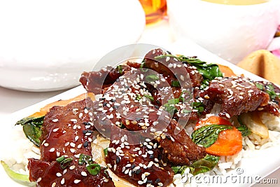 Japanese Teriyaki Beef Stock Photo