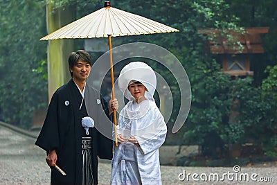 Japanese Traditional wedding Ceremony Editorial Stock Photo