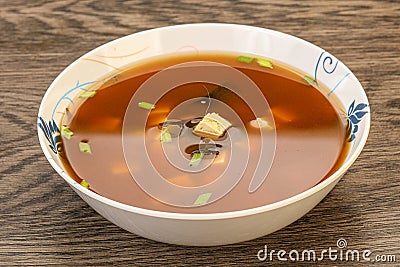 Japanese tradtitional Miso soup with tofu Stock Photo