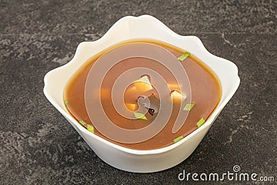 Japanese tradtitional Miso soup with tofu Stock Photo